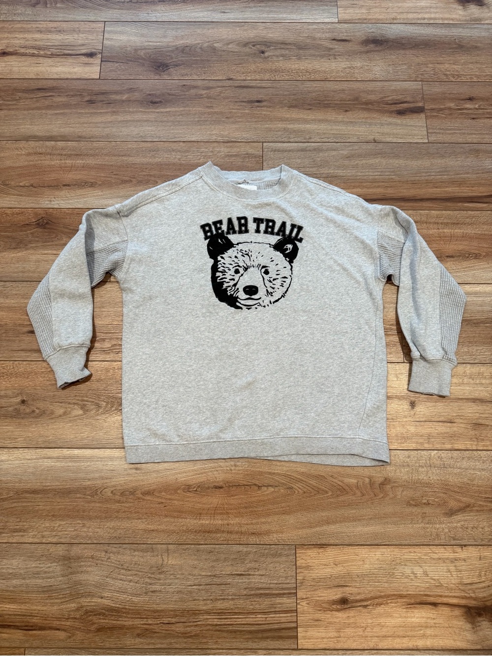 Aerie Gray Bear Trail Crewneck Sweatshirt Size XS